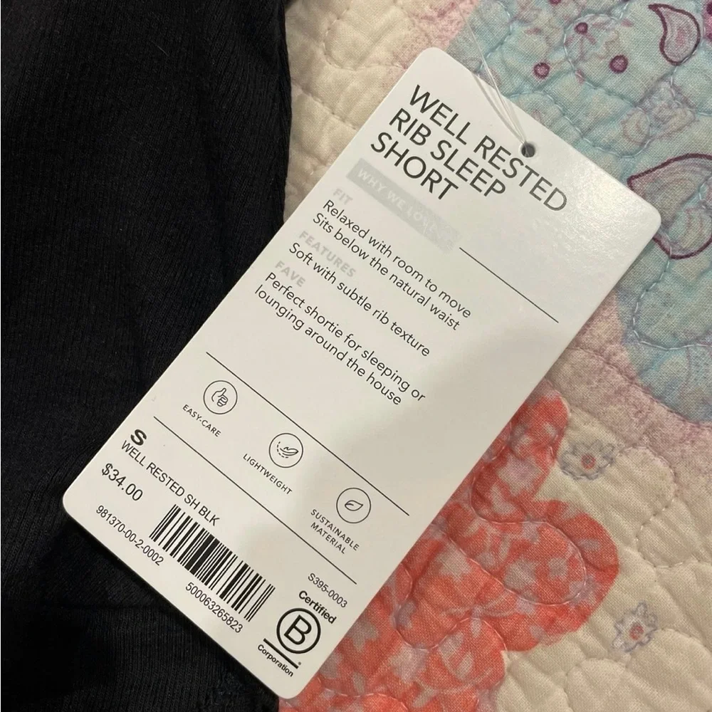 Athleta Well Rested Rib Sleep Short  sz SMALL - Picture 5 of 7